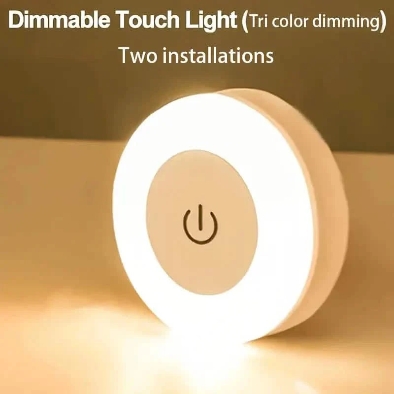 Dimmable Touch Sensor Wall Night Light, 3 Color Modes (White, Warm, Cool) DailySale