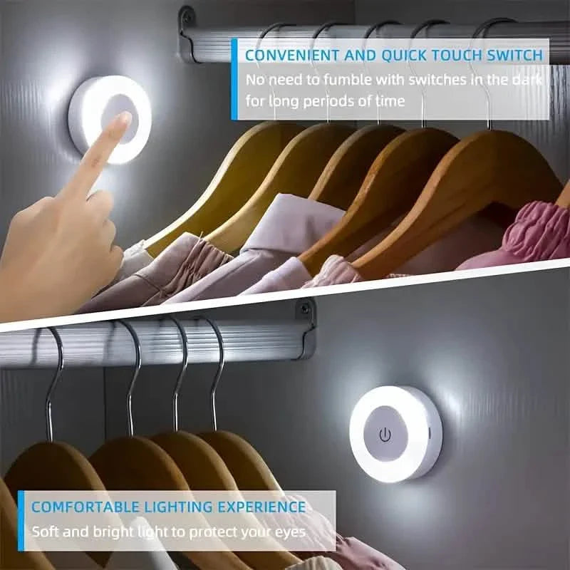 Dimmable Touch Sensor Wall Night Light, 3 Color Modes (White, Warm, Cool) DailySale