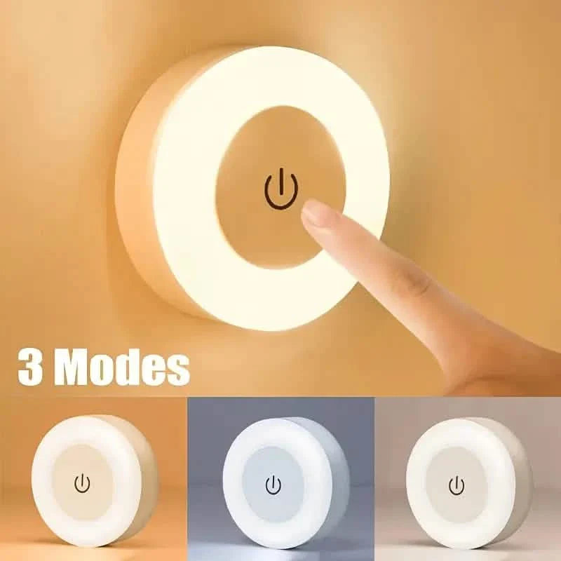 Dimmable Touch Sensor Wall Night Light, 3 Color Modes (White, Warm, Cool) DailySale
