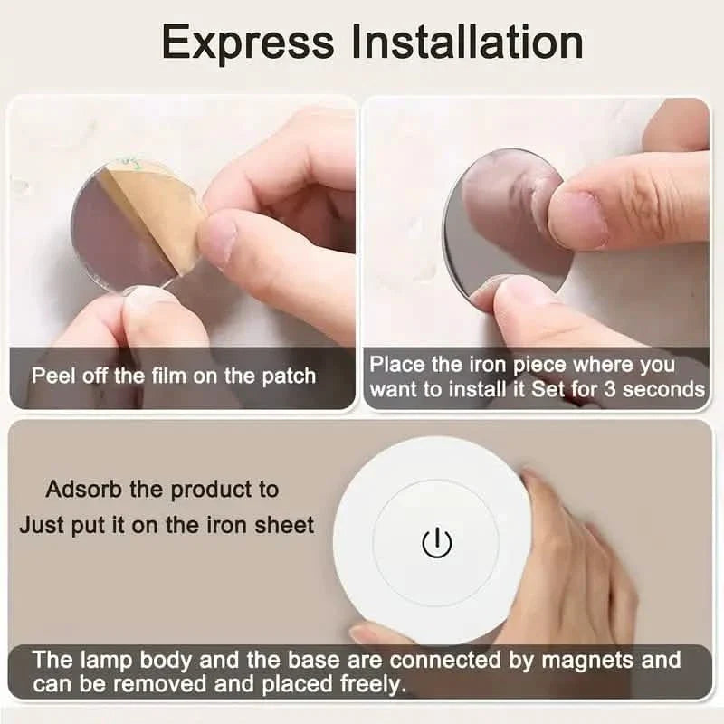 Dimmable Touch Sensor Wall Night Light, 3 Color Modes (White, Warm, Cool) DailySale
