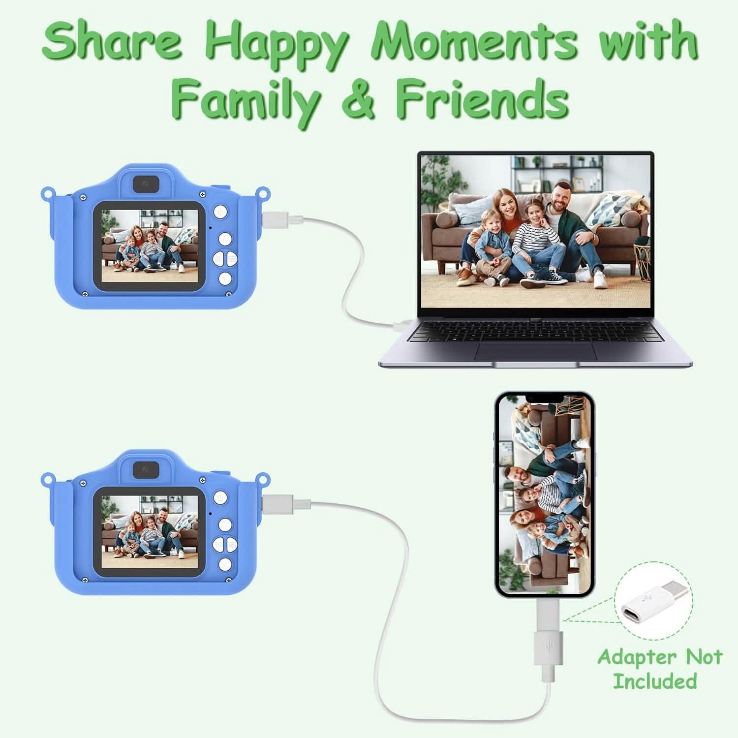 Dinosaur Kids Selfie 48MP 1080P HD Cartoon Digital Camera DailySale