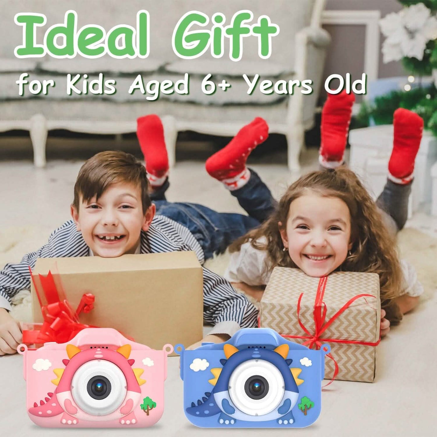 Dinosaur Kids Selfie 48MP 1080P HD Cartoon Digital Camera DailySale