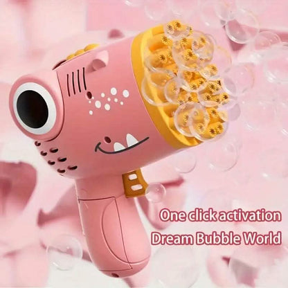 Dinosaur-Themed Automatic Bubble Blower 40-Hole Handheld Toy Gun DailySale