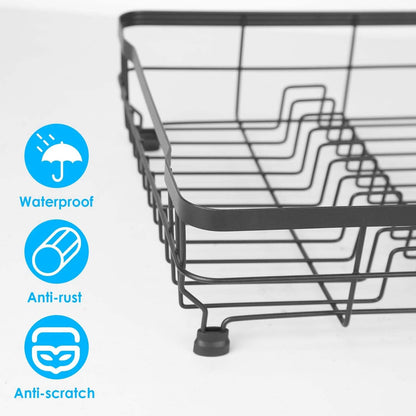 Dish Drying Rack Drain Board Utensil Holder Organizer DailySale