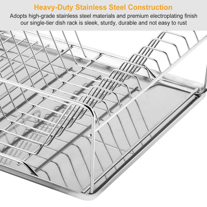 Dish Drying Rack Stainless Steel DailySale