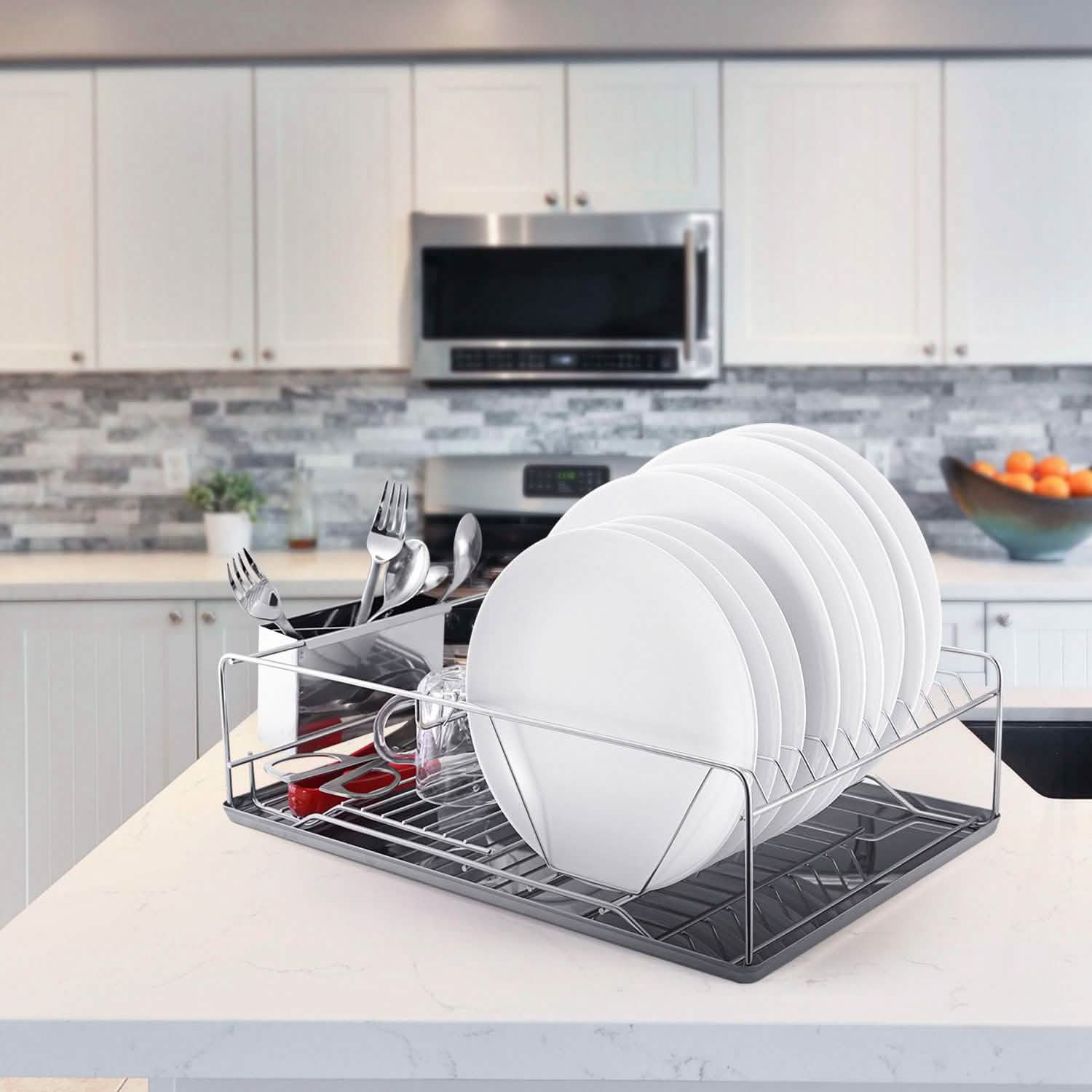 Dish Drying Rack Stainless Steel DailySale