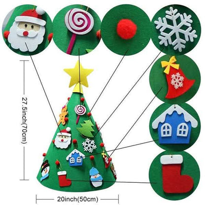 DIY 3D Felt Christmas Tree Upgraded Toddler Christmas Tree DailySale
