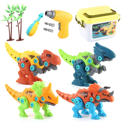 DIY Dinosaur Construction Building Block Assembly Toys with Electric DailySale