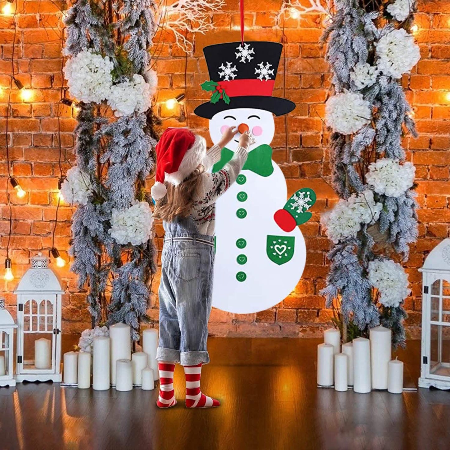 DIY Felt Christmas Hanging Decorations Kits with 54 Piece Detachable Ornaments DailySale