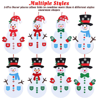 DIY Felt Christmas Hanging Decorations Kits with 54 Piece Detachable Ornaments DailySale