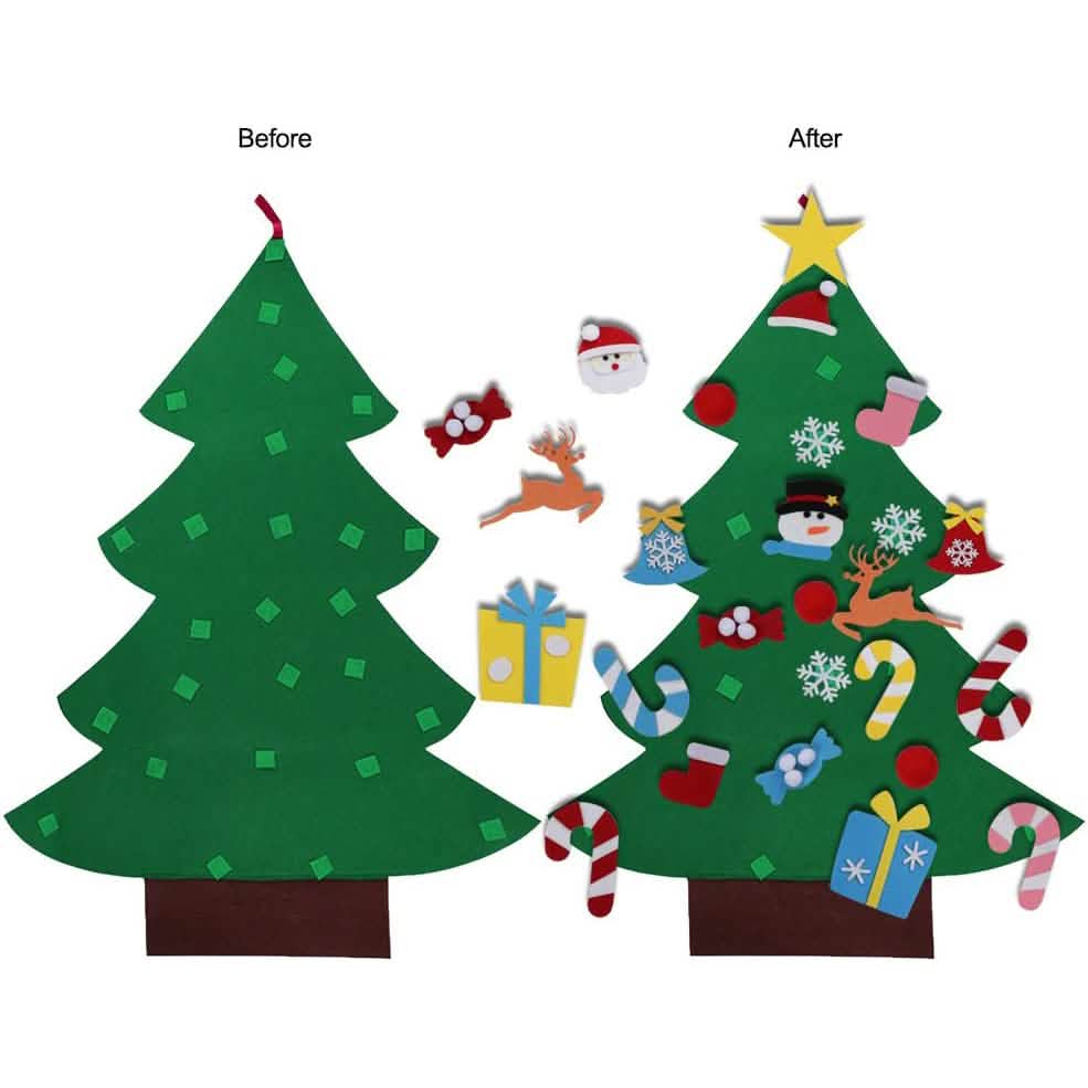 DIY Felt Christmas Tree Set with Ornaments DailySale