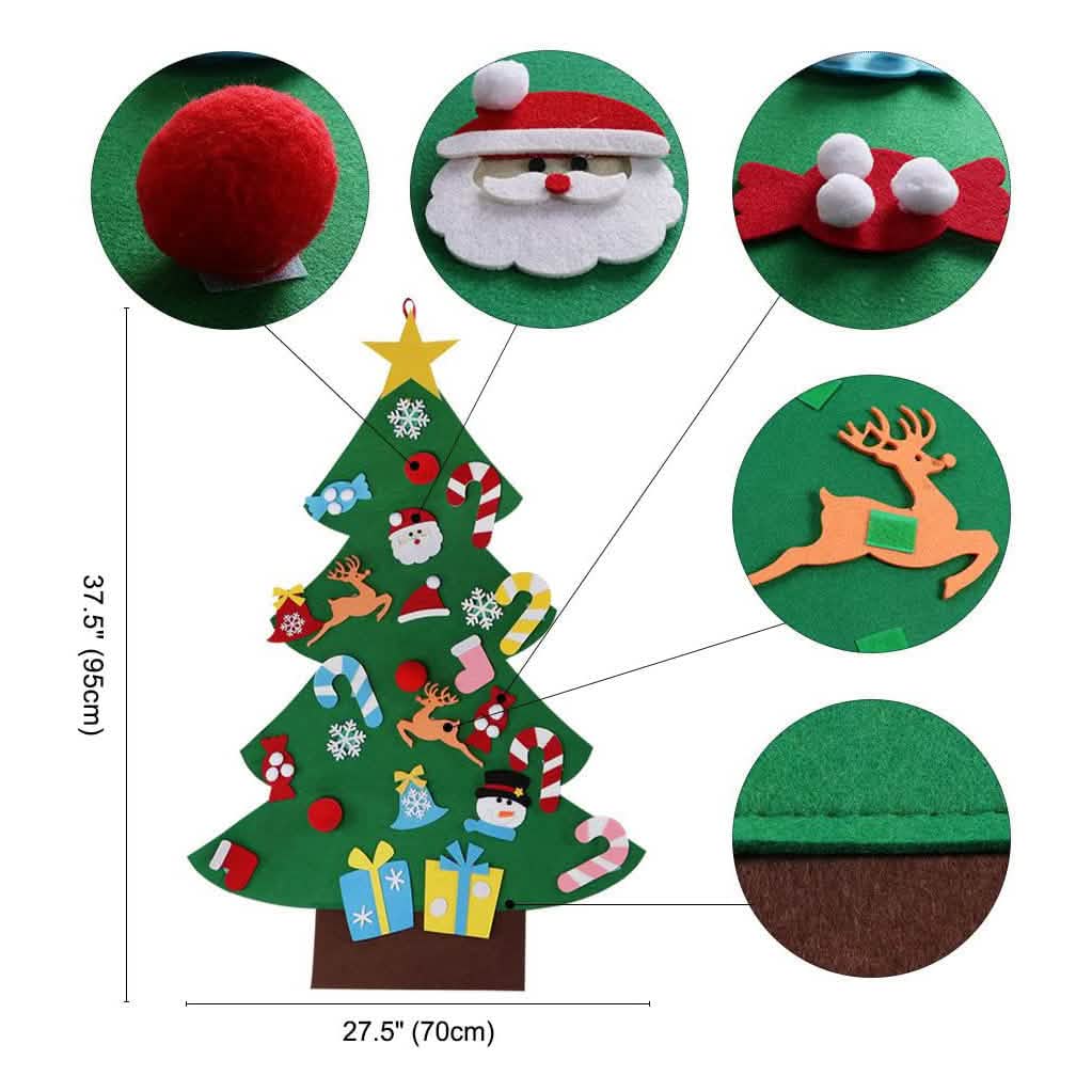 DIY Felt Christmas Tree Set with Ornaments DailySale
