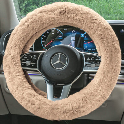Doe16 Faux Rabbit Fur Steering Wheel Cover DailySale