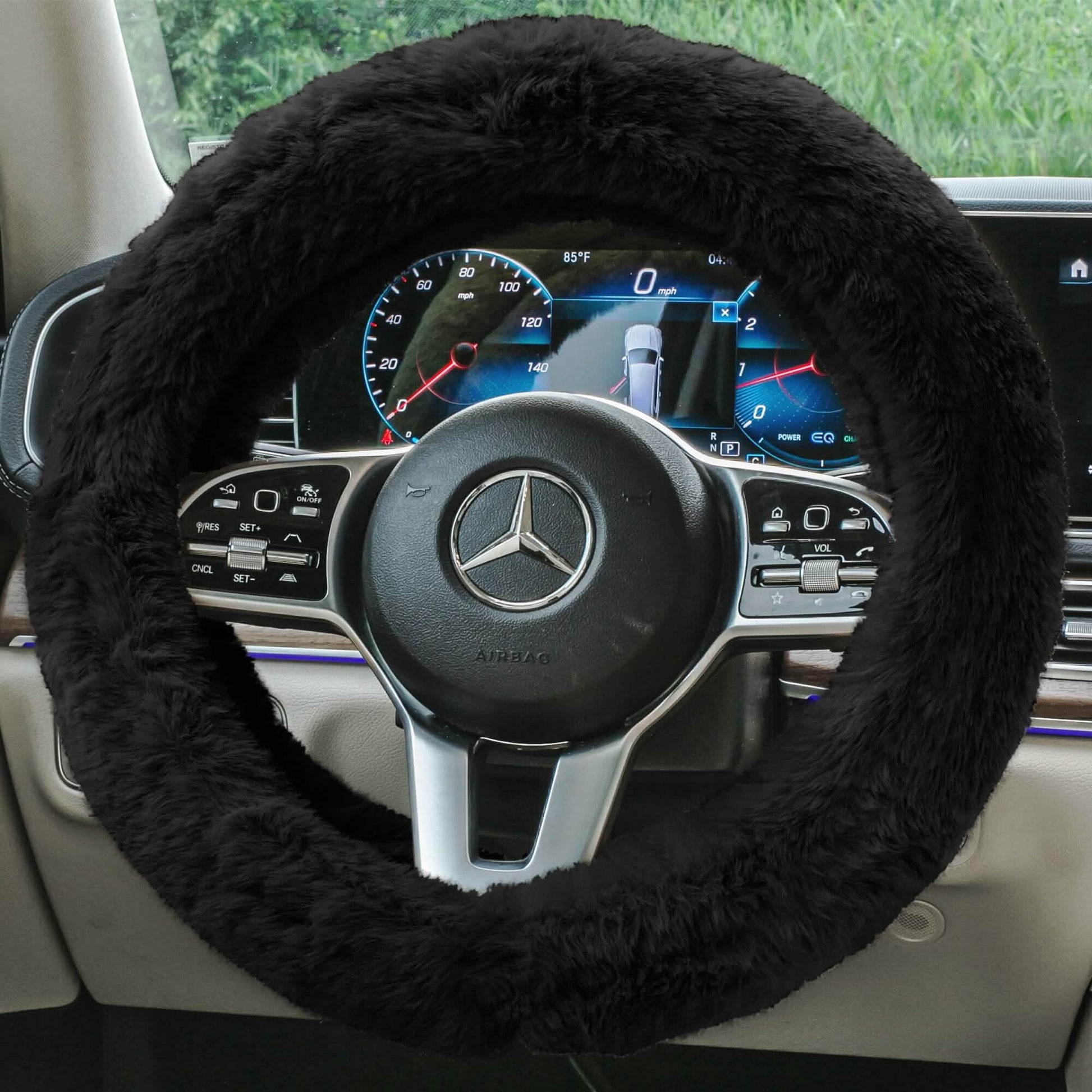 Doe16 Faux Rabbit Fur Steering Wheel Cover DailySale
