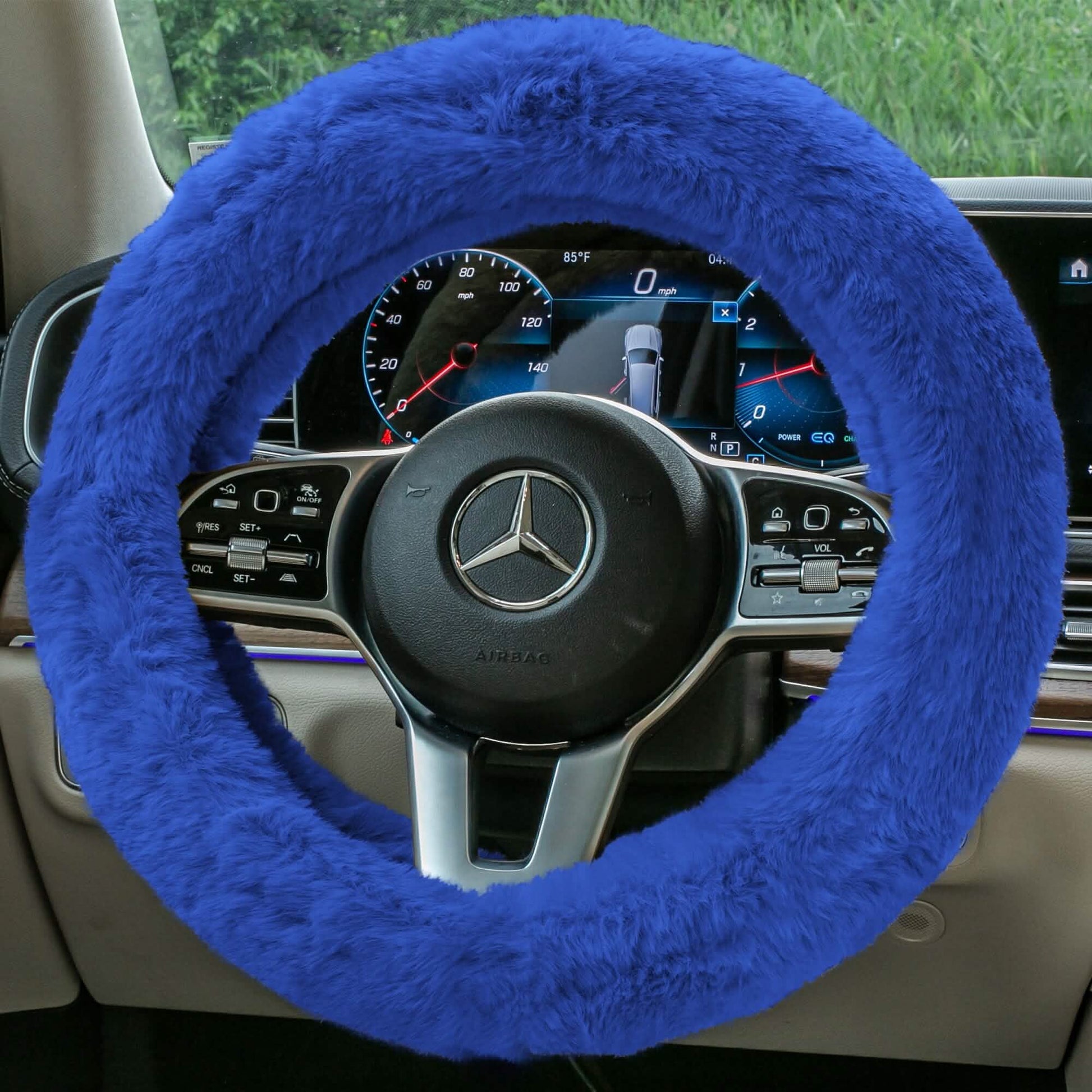 Doe16 Faux Rabbit Fur Steering Wheel Cover DailySale