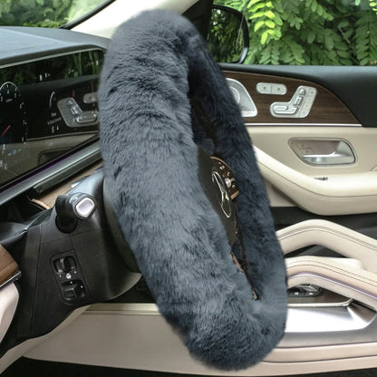 Doe16 Faux Rabbit Fur Steering Wheel Cover DailySale