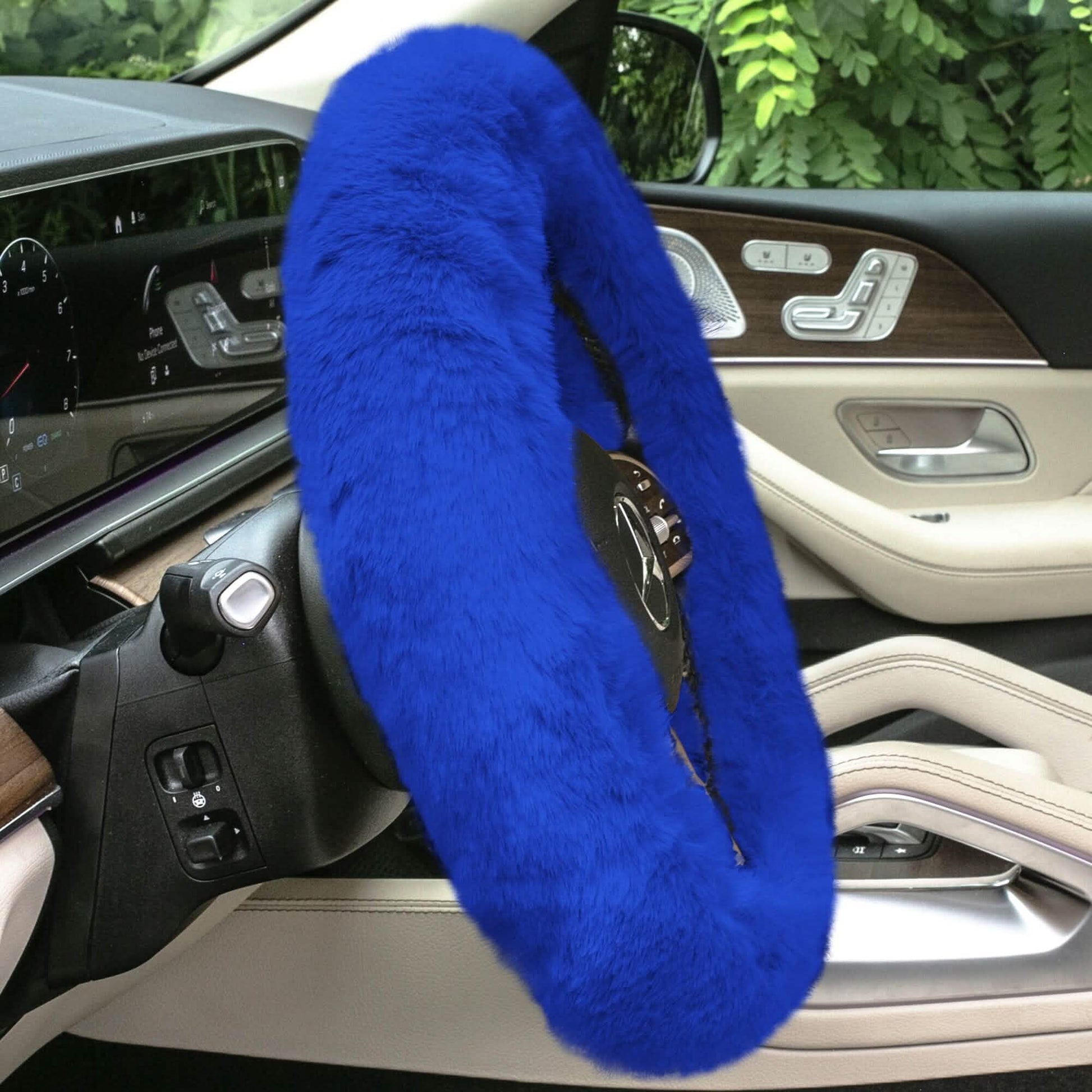 Doe16 Faux Rabbit Fur Steering Wheel Cover DailySale