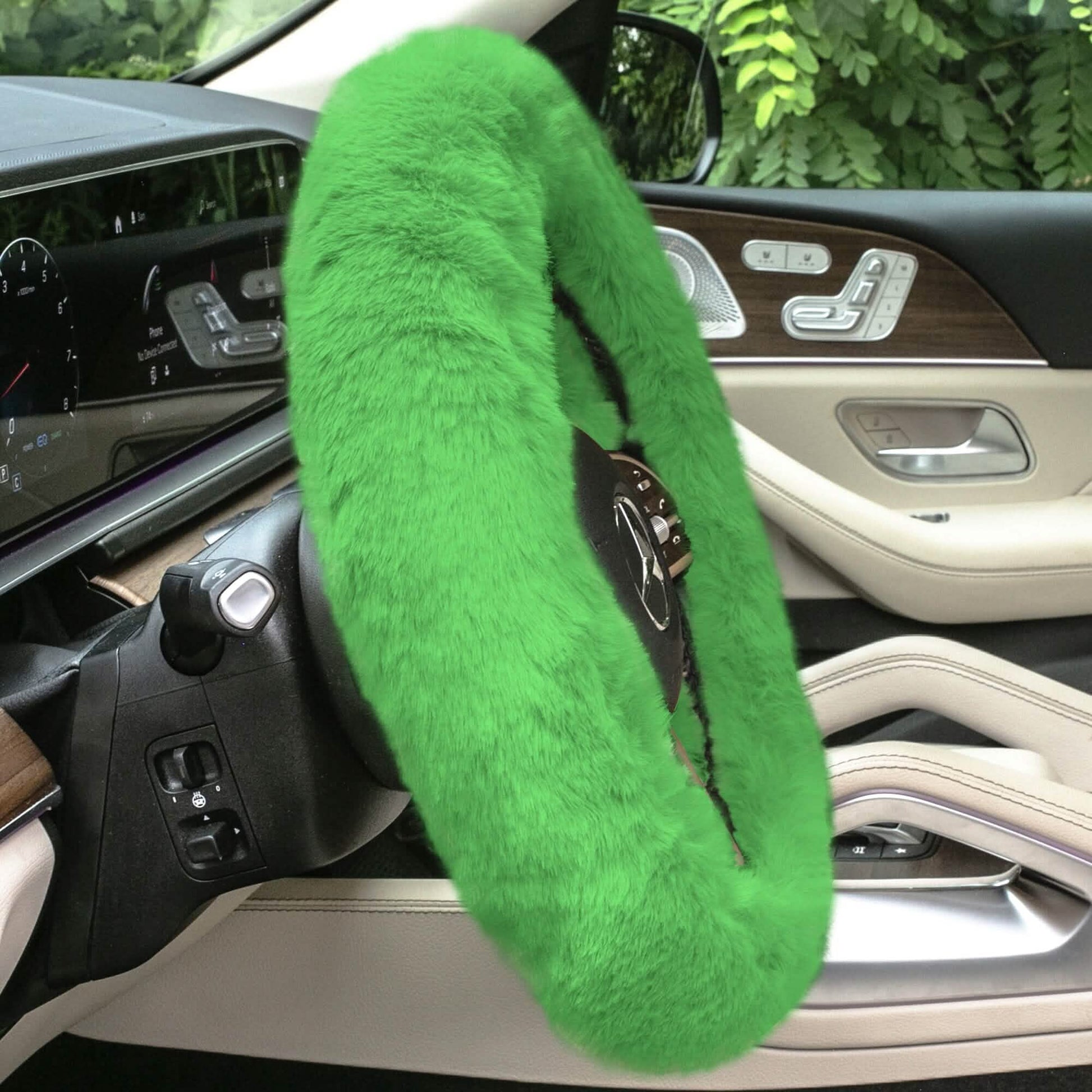 Doe16 Faux Rabbit Fur Steering Wheel Cover DailySale