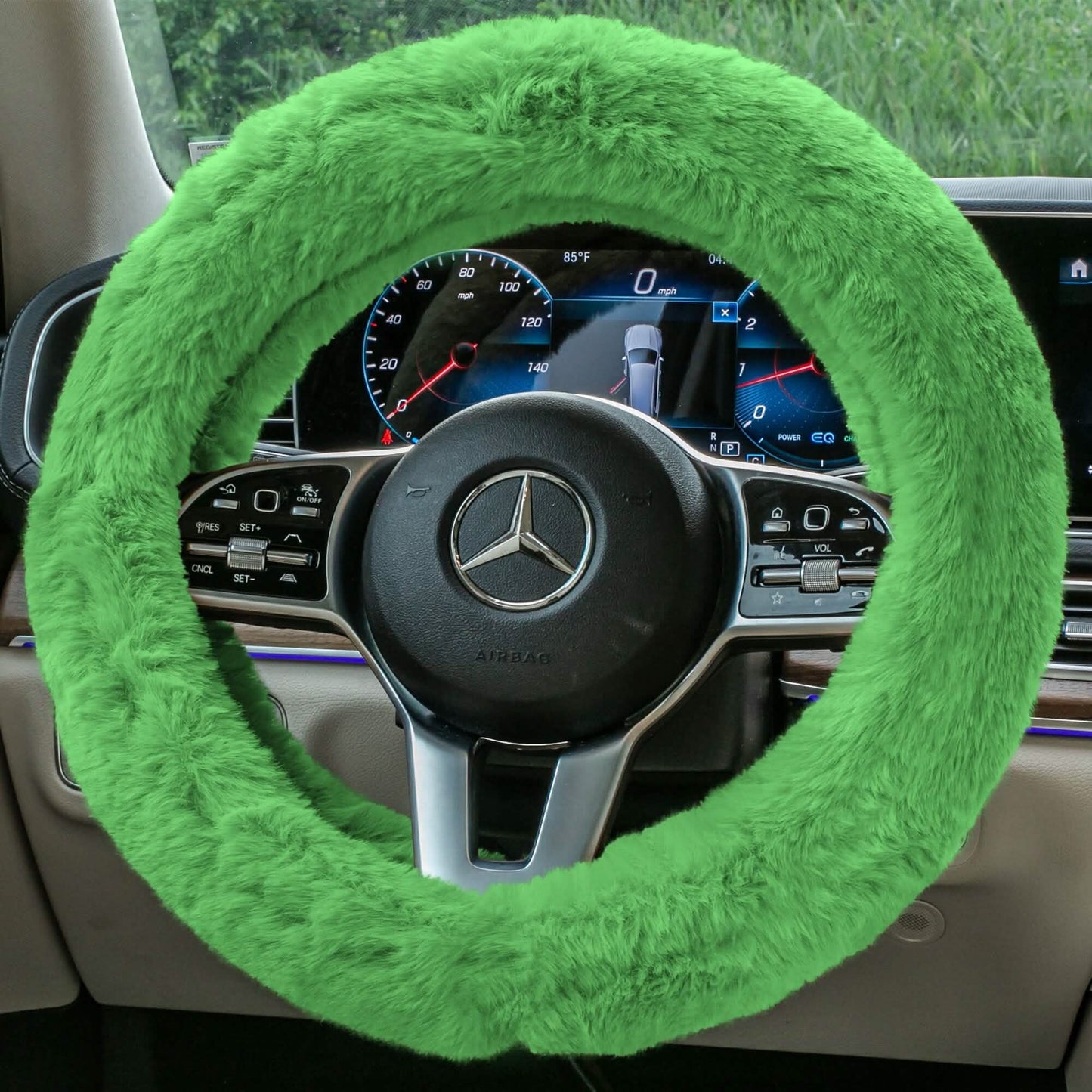 Doe16 Faux Rabbit Fur Steering Wheel Cover DailySale