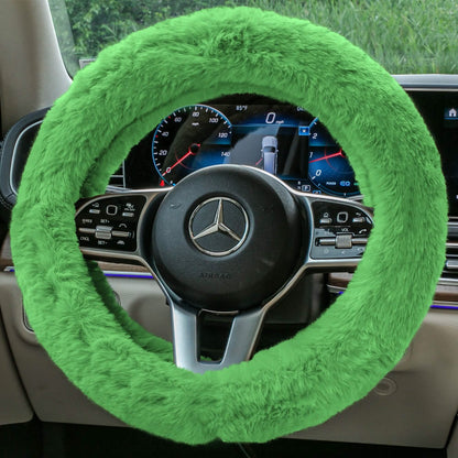 Doe16 Faux Rabbit Fur Steering Wheel Cover DailySale