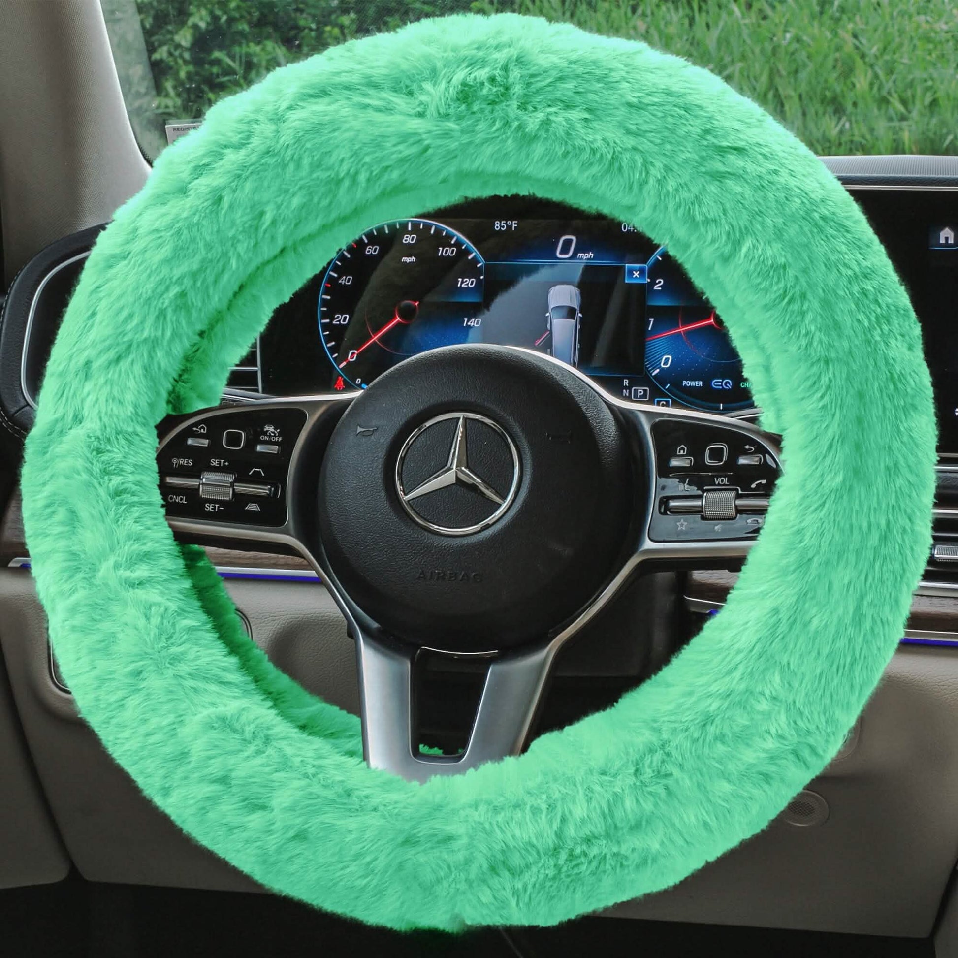 Doe16 Faux Rabbit Fur Steering Wheel Cover DailySale
