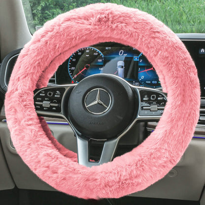 Doe16 Faux Rabbit Fur Steering Wheel Cover DailySale
