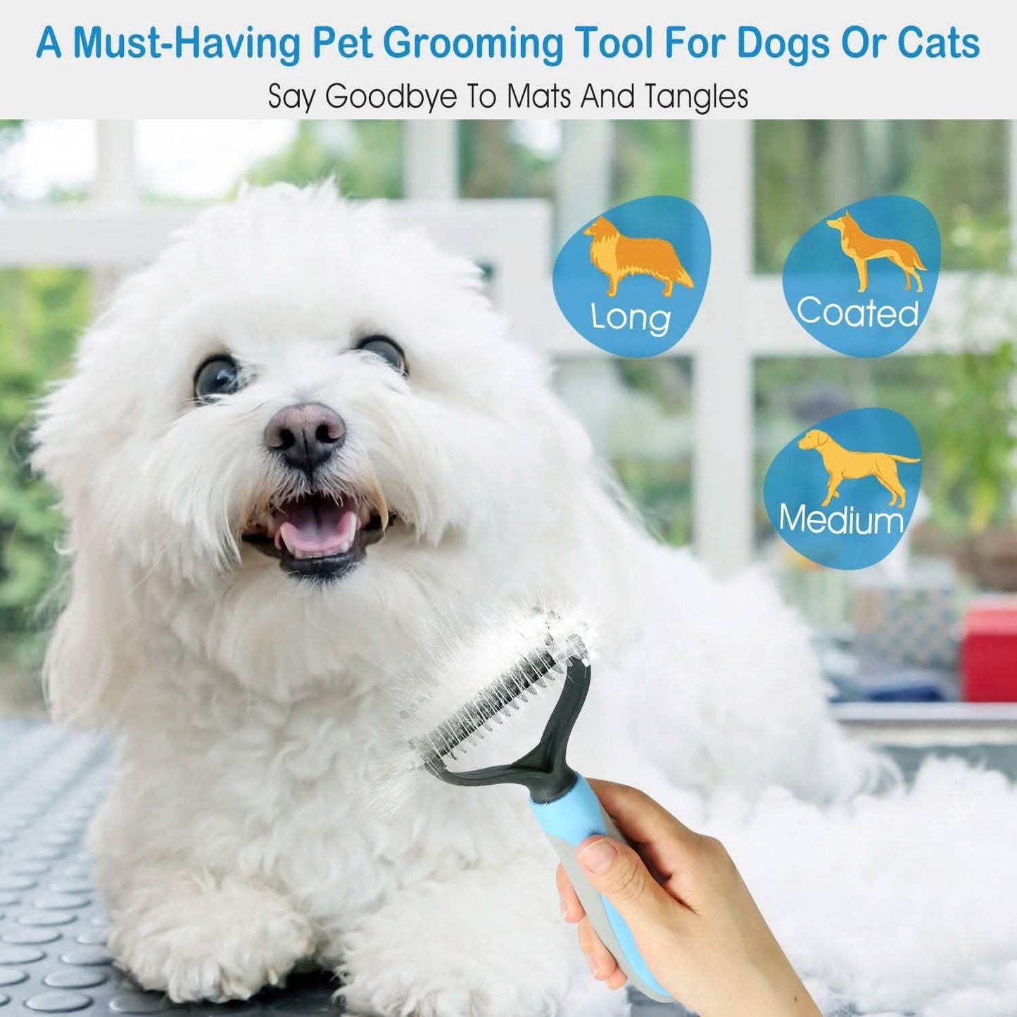 Dog and Cats 2 Sided Grooming Rakes DailySale