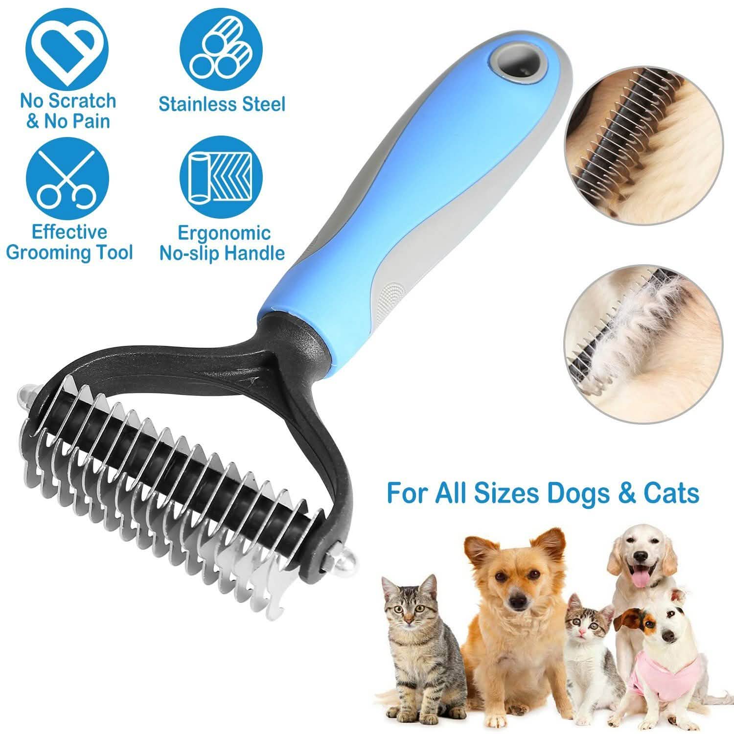 Dog and Cats 2 Sided Grooming Rakes DailySale
