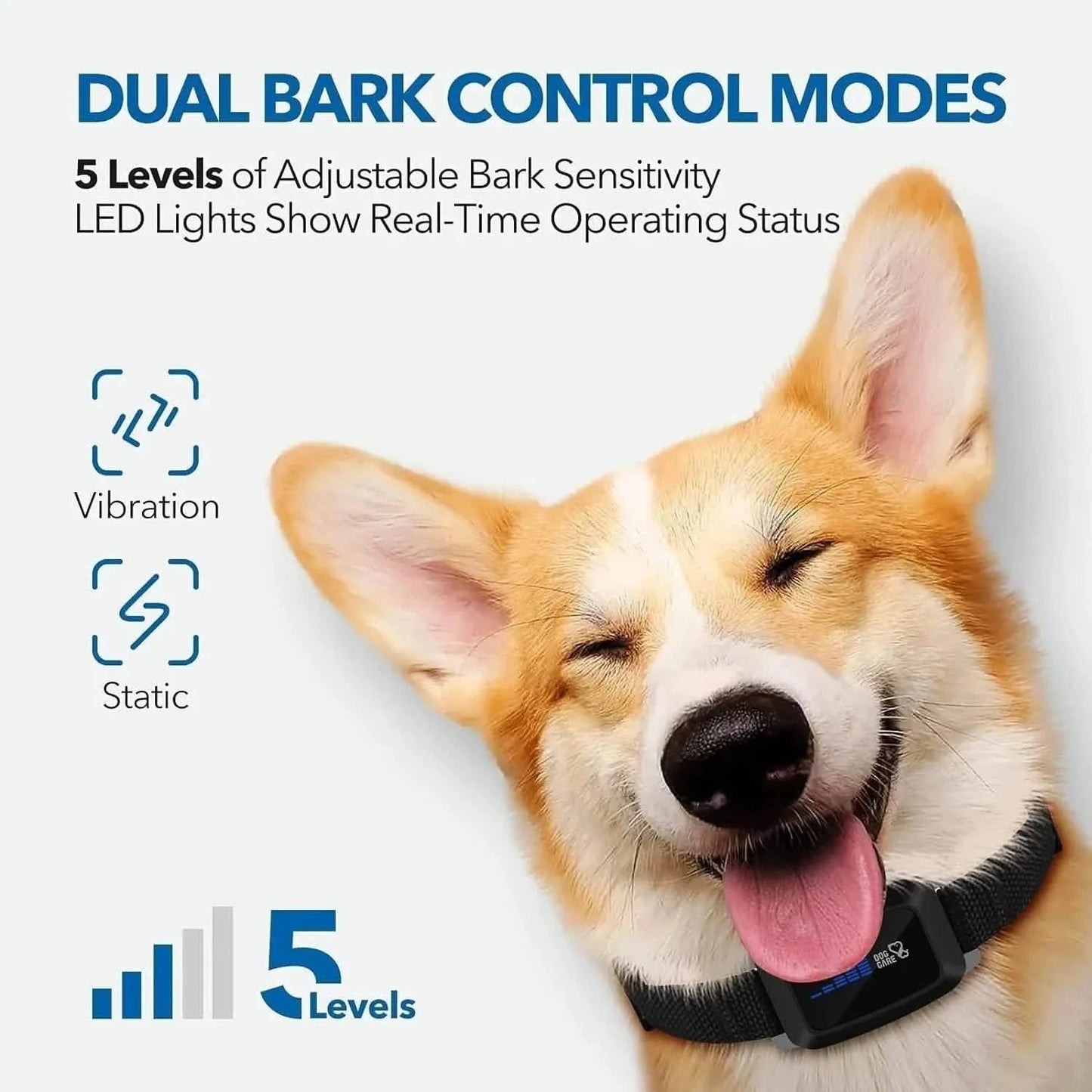 Dog Bark Collar Rechargeable with Intelligent Bark Control Vibration DailySale