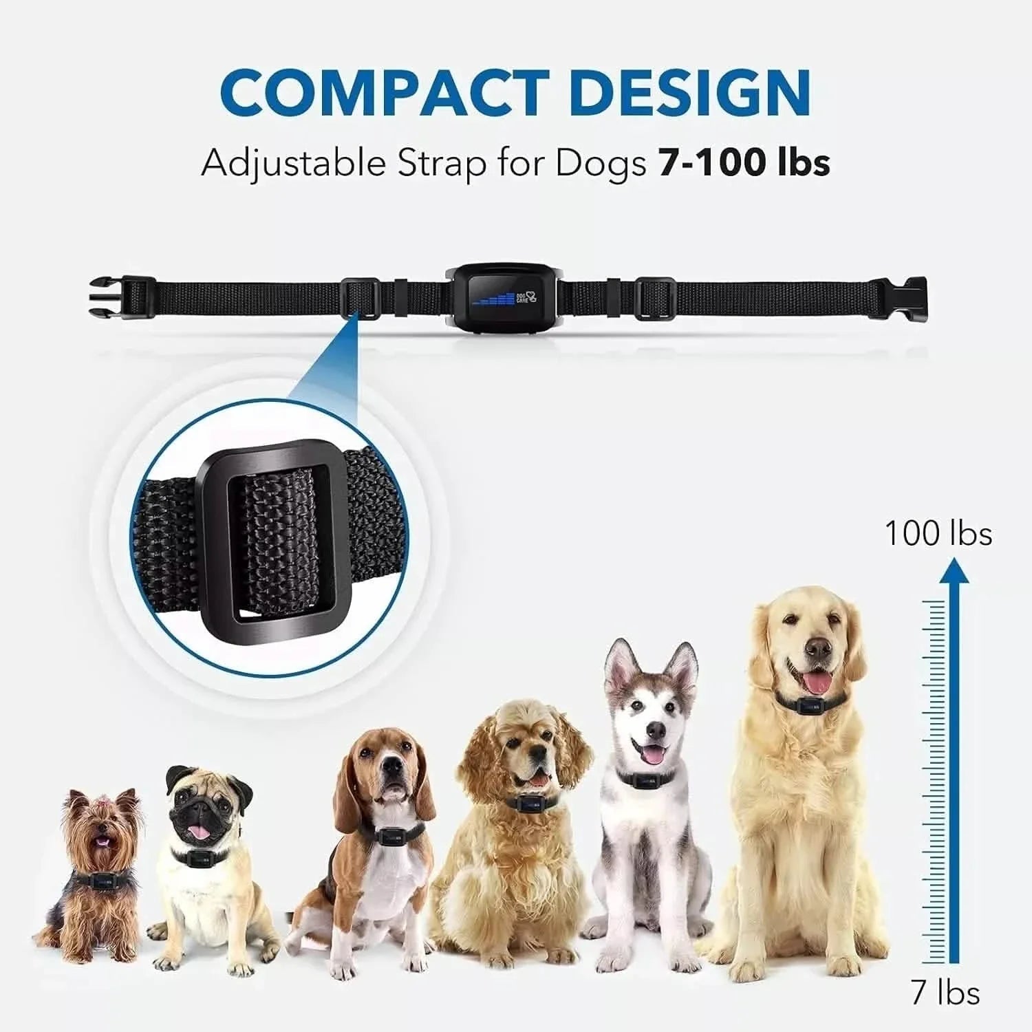 Dog Bark Collar Rechargeable with Intelligent Bark Control Vibration DailySale