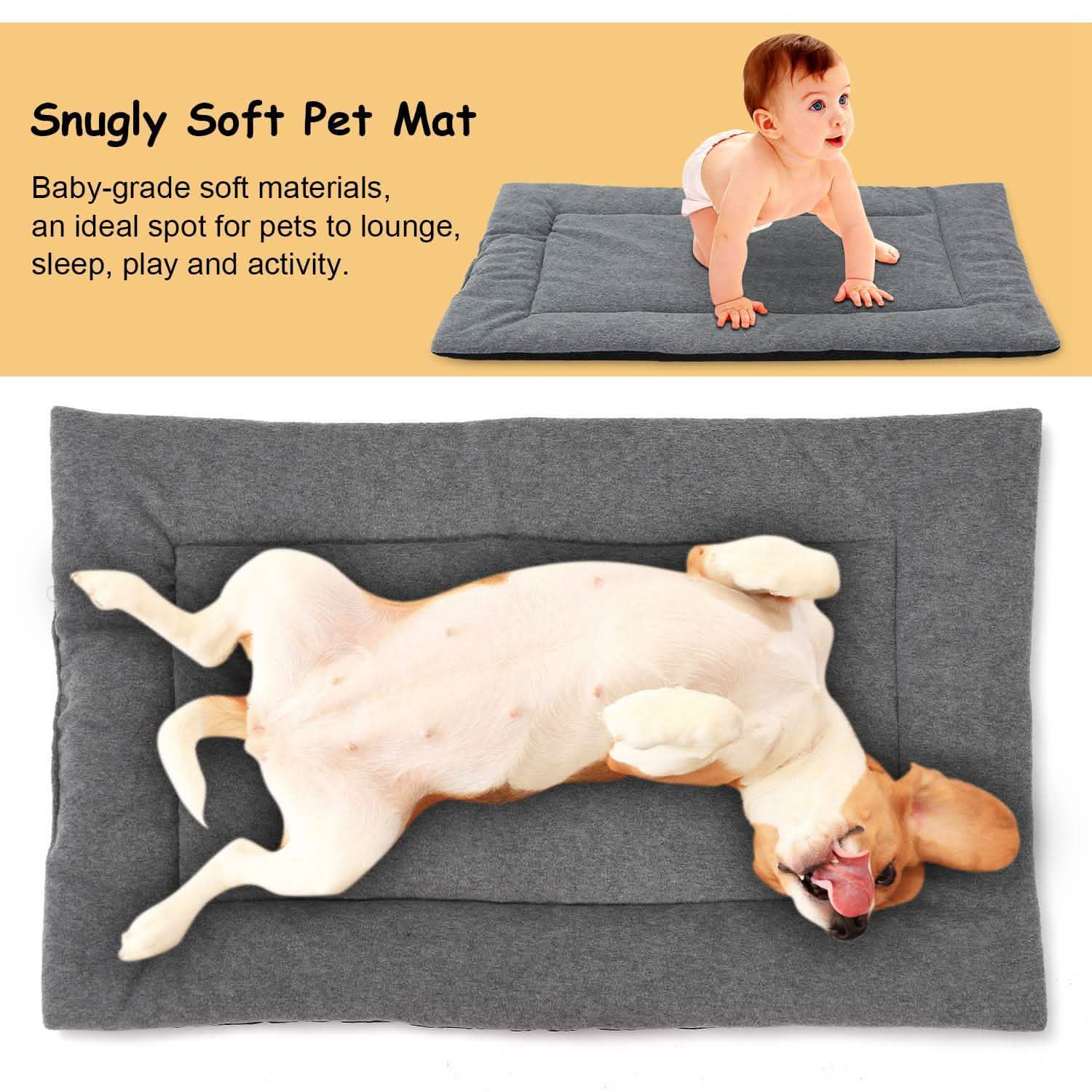 Dog Bed Mat Comfortable Fleece Reversible Pad DailySale