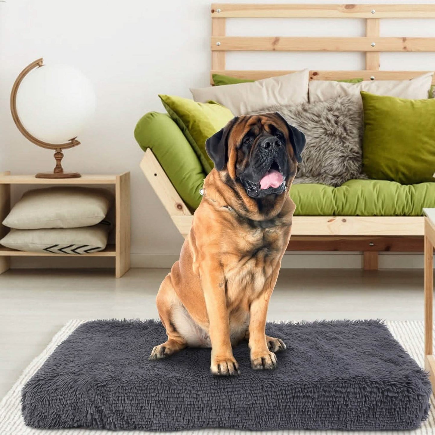 Dog Bed Soft Plush Cushion Cozy Warm Pet Crate Mat Dog Carpet DailySale