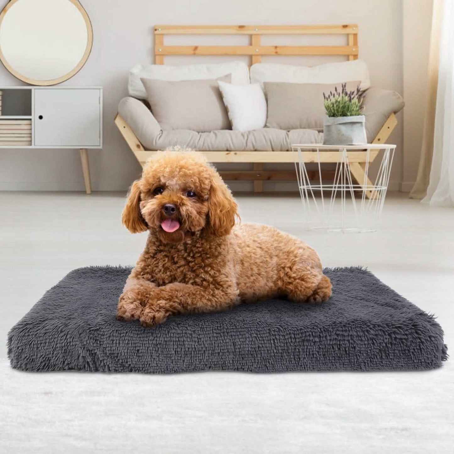 Dog Bed Soft Plush Cushion Cozy Warm Pet Crate Mat Dog Carpet DailySale