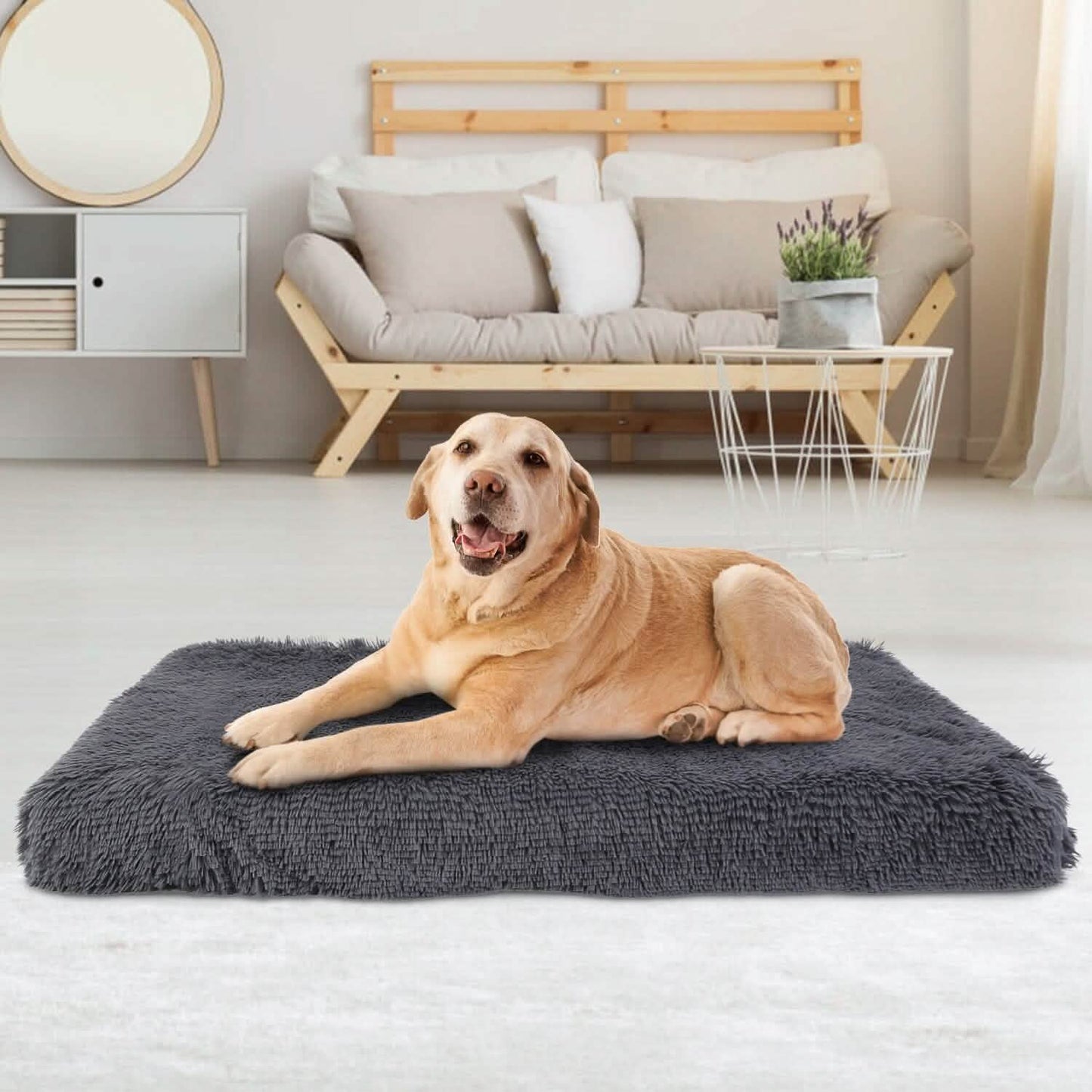 Dog Bed Soft Plush Cushion Cozy Warm Pet Crate Mat Dog Carpet DailySale