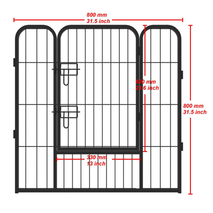Dog Fence and Pet Playpen, Heavy Duty Foldable Metal 8 Panels Dog Pen 31.5" Height DailySale