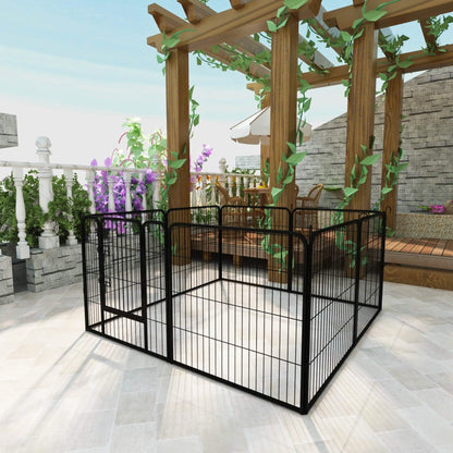 Dog Fence and Pet Playpen, Heavy Duty Foldable Metal 8 Panels Dog Pen 31.5" Height DailySale
