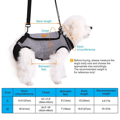 Dog Lift Harness Adjustable Pet Sling Bag Assist Aged Disabled Dogs Small DailySale