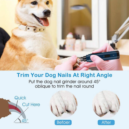 Dog Nail Grinder 2 Speeds Quiet USB Rechargeable DailySale