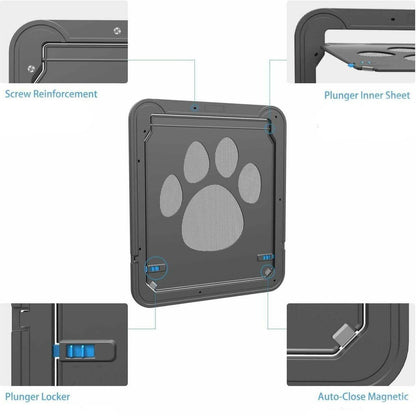 Dog or Cat Small Screen Locking Flap Door Magnetic Automatic Slide Protector DailySale