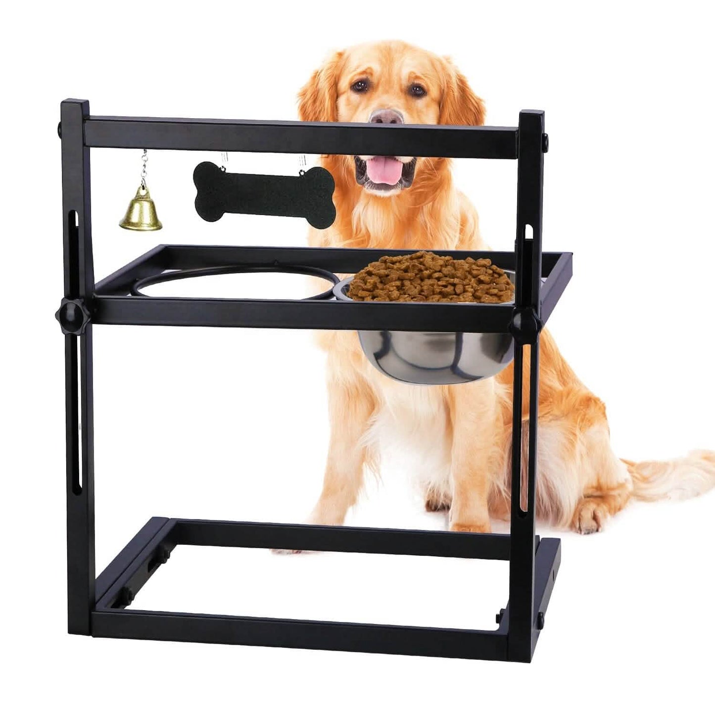 Dog Raised Bowls with Adjustable Height Stainless Steel DailySale