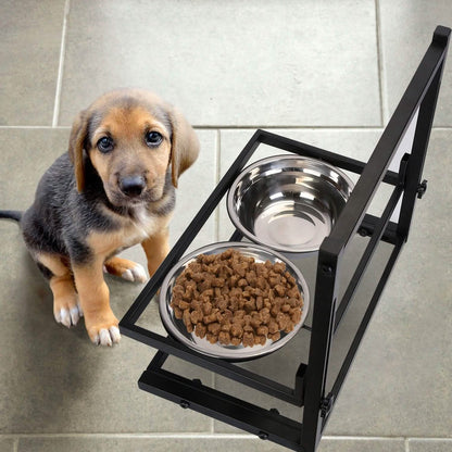 Dog Raised Bowls with Adjustable Height Stainless Steel DailySale