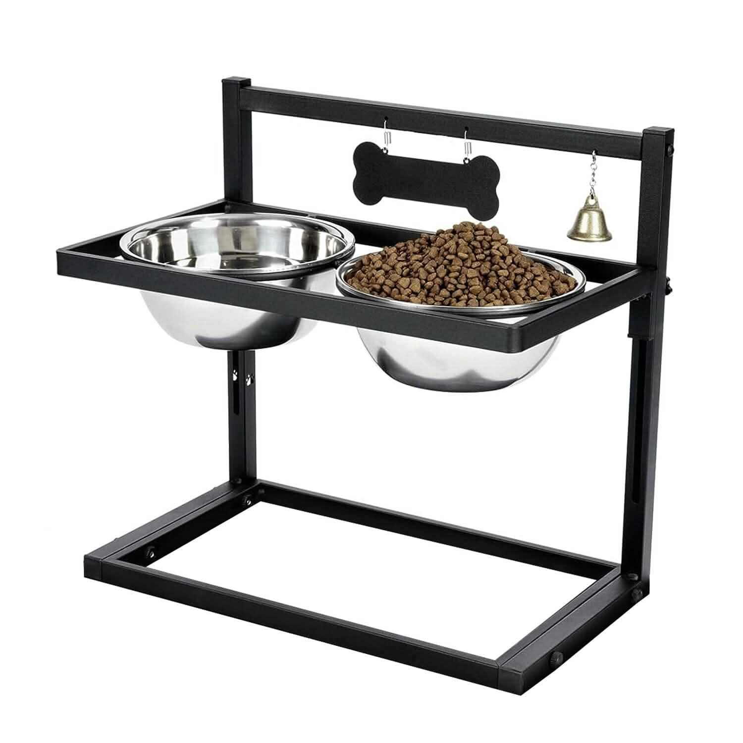 Dog Raised Bowls with Adjustable Height Stainless Steel DailySale