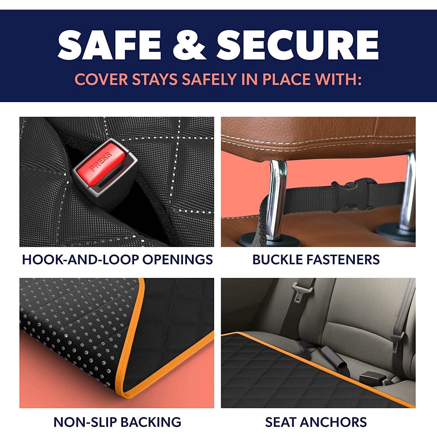 Dog Rear Seat Cover Protector Waterproof Anti-Scratch Anti-Slip Hammock DailySale