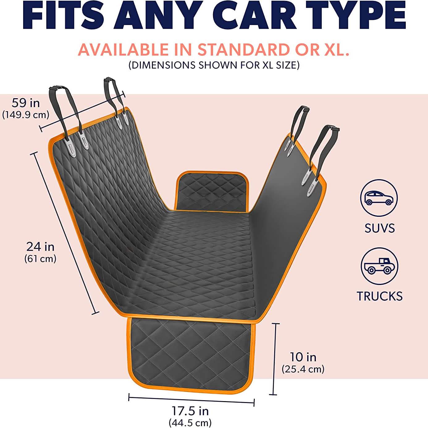 Dog Rear Seat Cover Protector Waterproof Anti-Scratch Anti-Slip Hammock DailySale