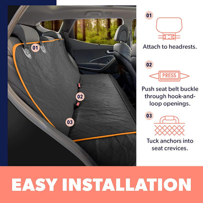 Dog Rear Seat Cover Protector Waterproof Anti-Scratch Anti-Slip Hammock DailySale