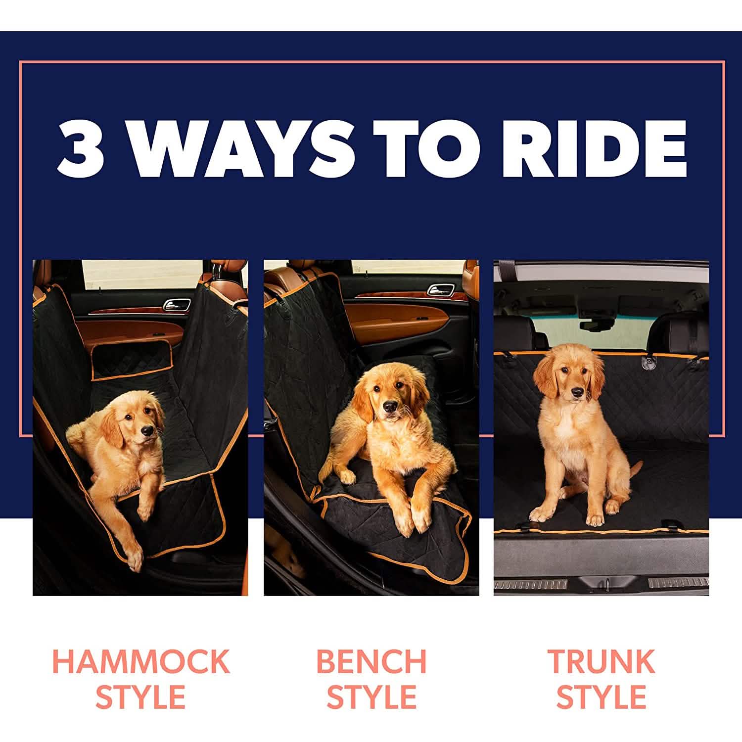 Dog Rear Seat Cover Protector Waterproof Anti-Scratch Anti-Slip Hammock DailySale