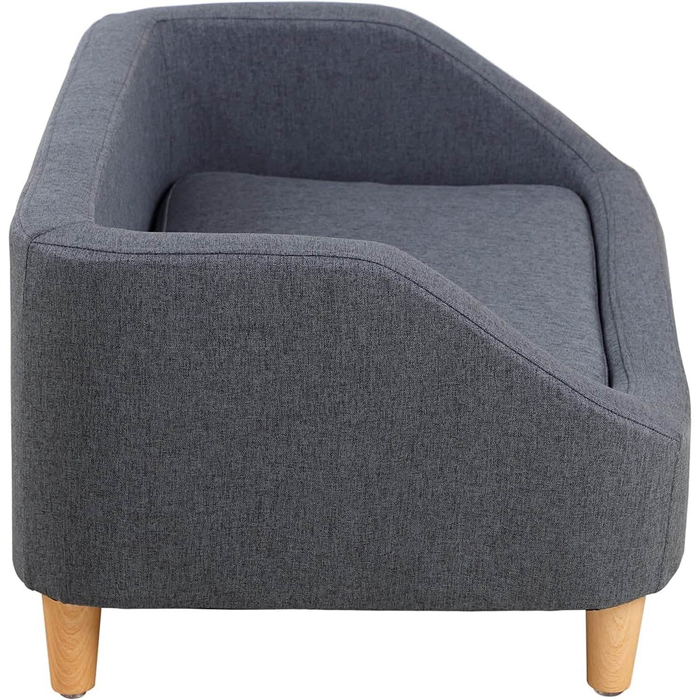 Dog Rectangular Sofa with Removable Cushion and Wooden Feet DailySale