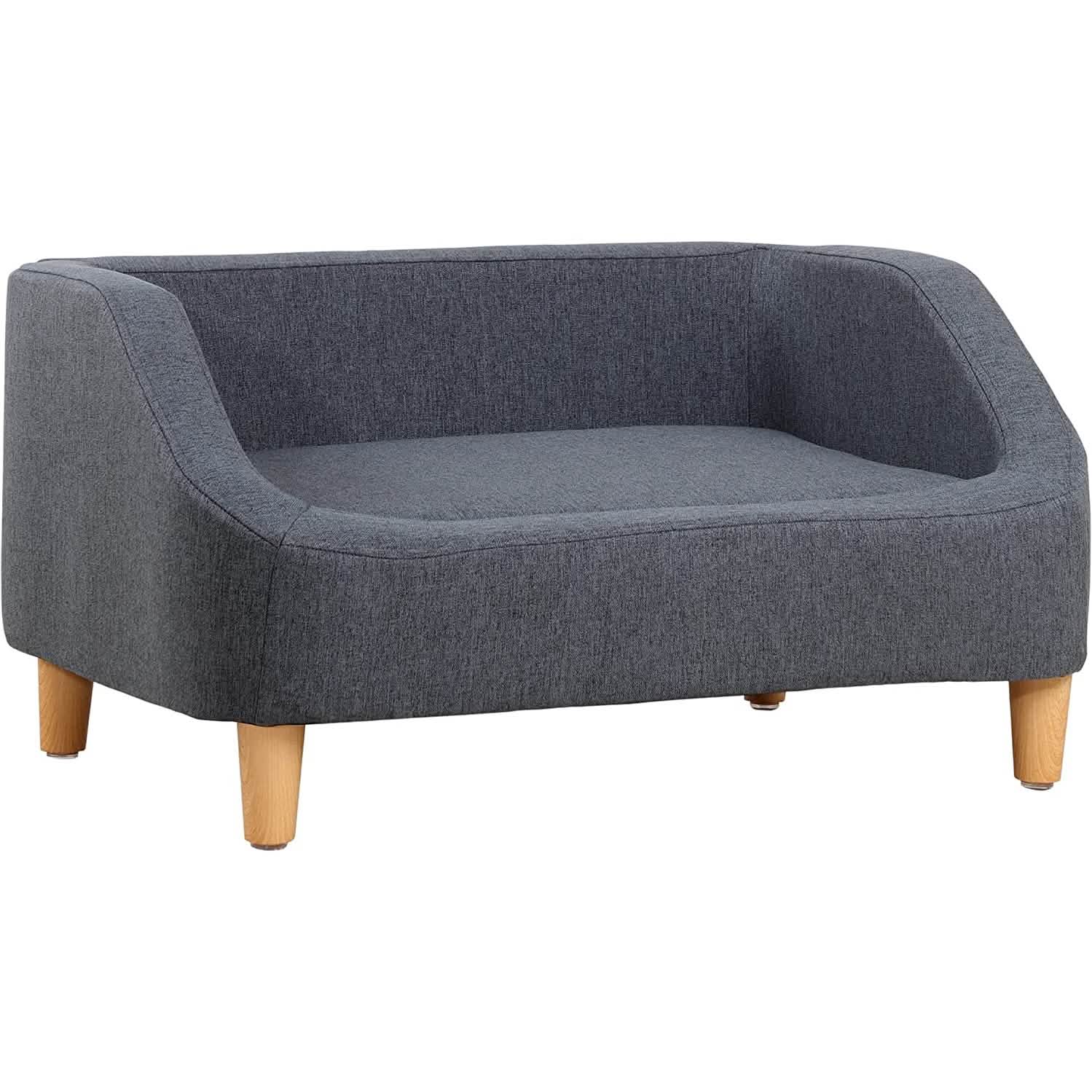 Dog Rectangular Sofa with Removable Cushion and Wooden Feet DailySale