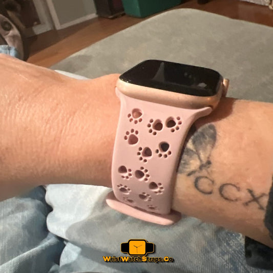 Dog Paw Print Silicone Strap for Apple Watch