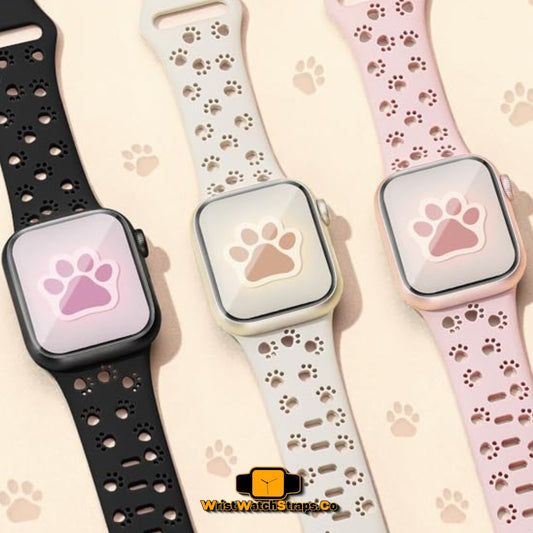Dog Paw Print Silicone Strap for Apple Watch - Wristwatchstraps.co